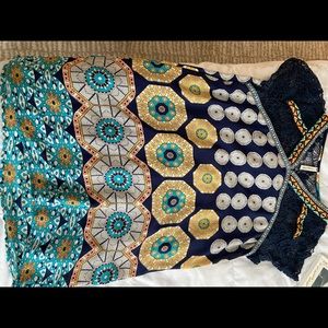 20s style lace shoulder shift dress